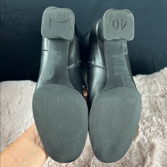 Camper Black Leather Boots Tall Knee High Block Heel Women’s Size 40 US 9.5 - Picture 7 of 10